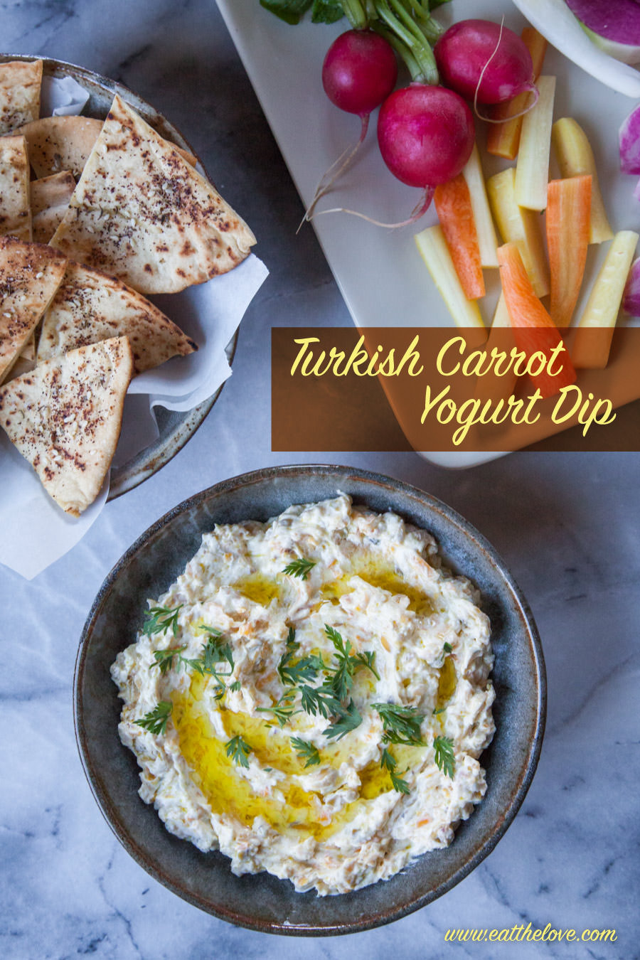 Turkish Carrot Yogurt Dip. Photo and recipe by Irvin Lin of Eat the Love. 