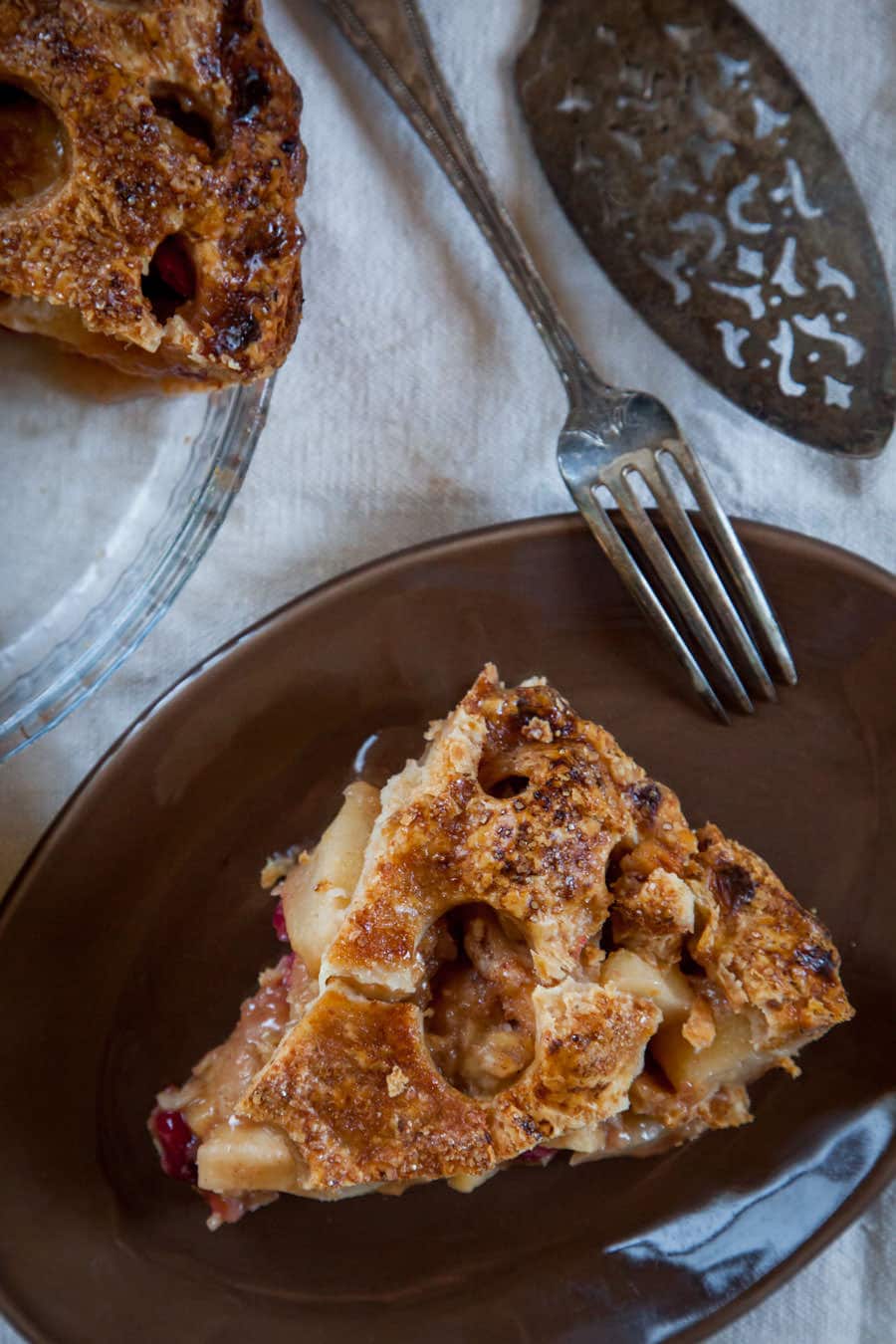 Apple Cranberry Pie with Almond Butter Crust. Photo and recipe by Irvin Lin of Eat the Love.