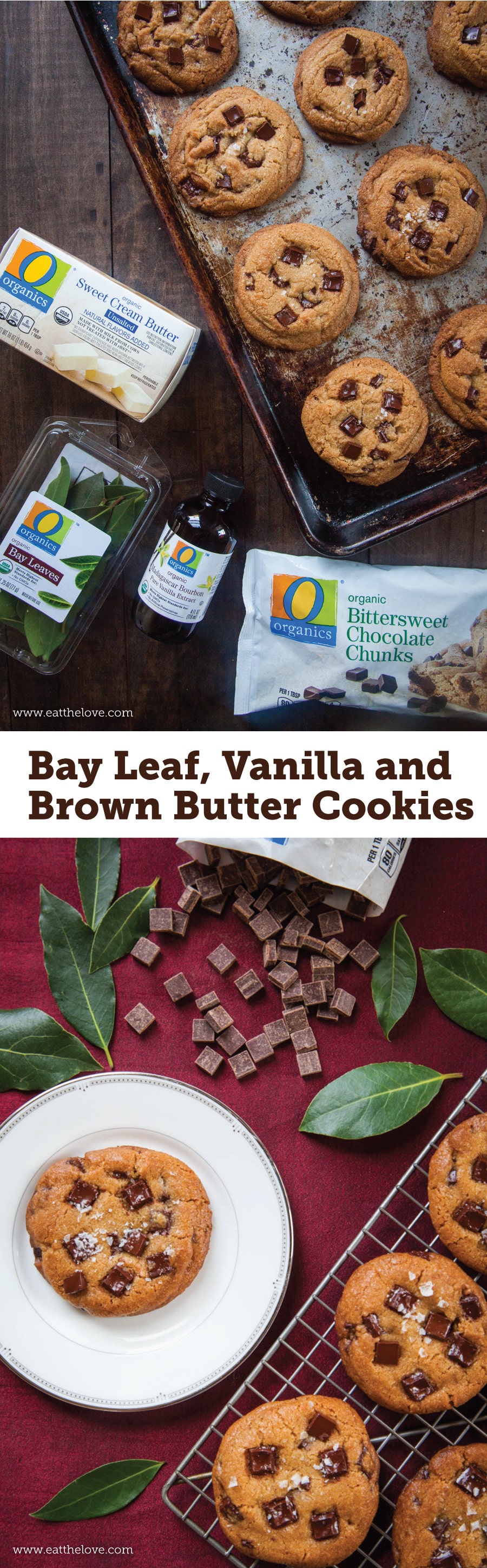 Bay Leaf, Vanilla, and Brown Butter Chocolate Chunk Cookies. Photo and recipe by Irvin Lin of Eat the Love.