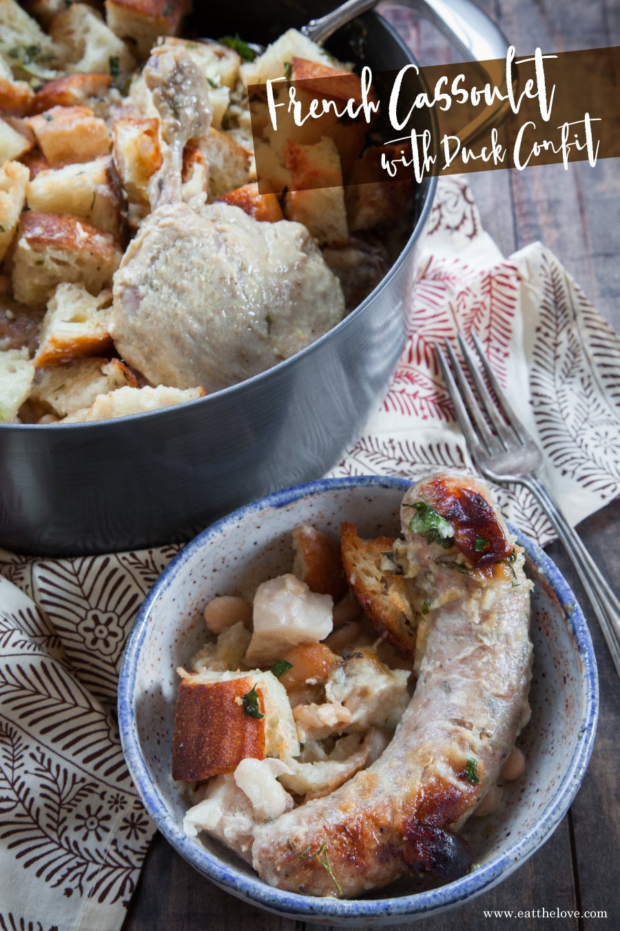 French Cassoulet with Duck Confit. Recipe and photo by Irvin Lin of Eat the Love.