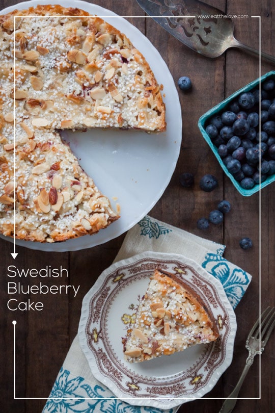 Swedish Blueberry Cake (Toscakaka aka, Tosca Blueberry Cake). Photo and recipe by Irvin Lin