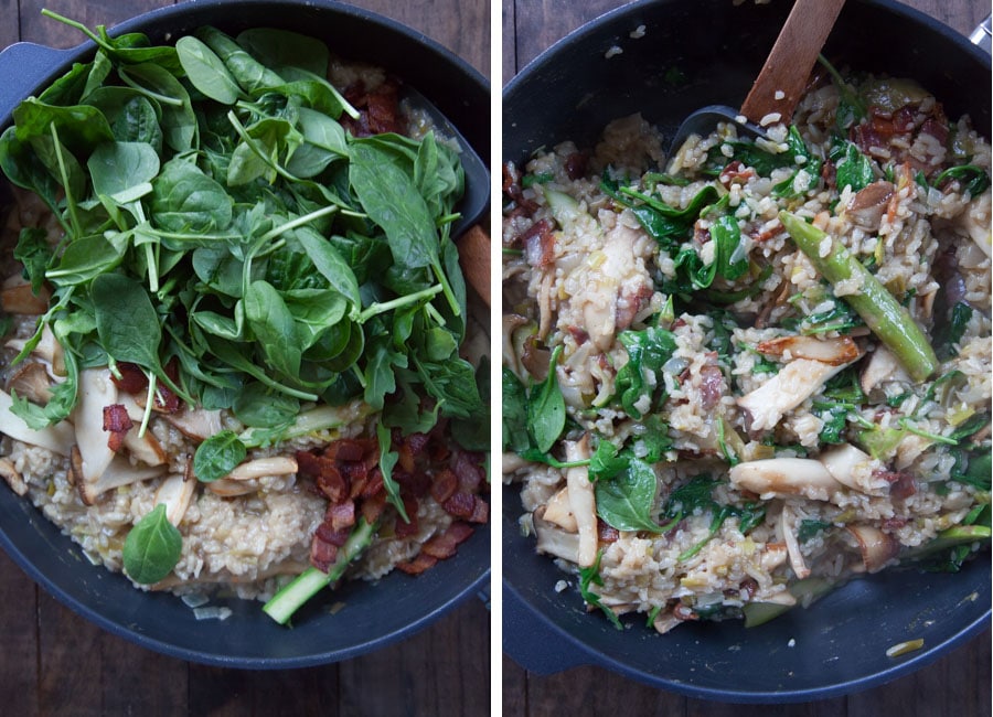 Asparagus, Bacon and Mushroom Risotto Asparagus Risotto Eat the Love