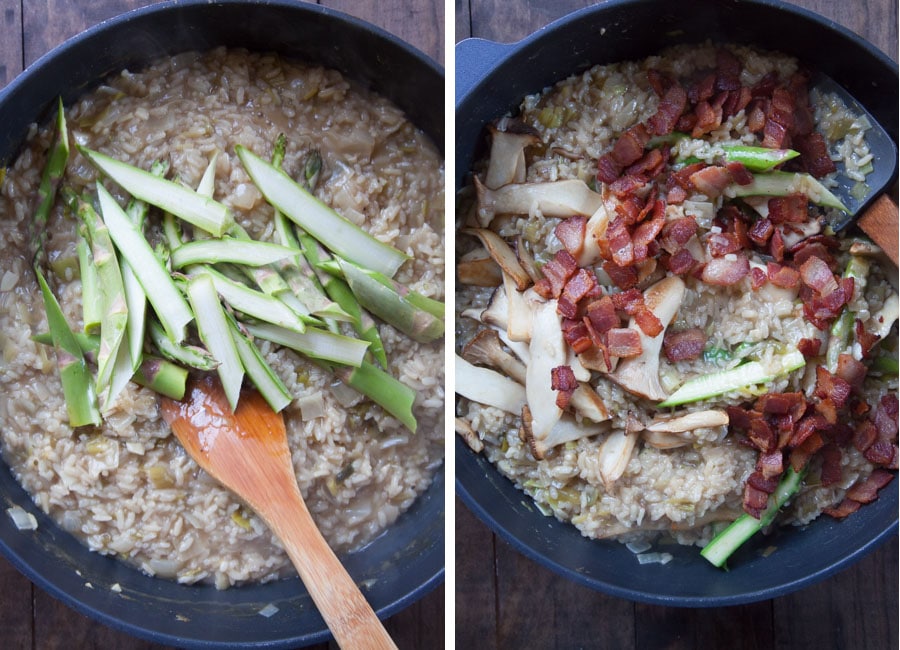 Asparagus, Bacon and Mushroom Risotto Asparagus Risotto Eat the Love