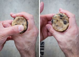 round the cookies balls in your hand