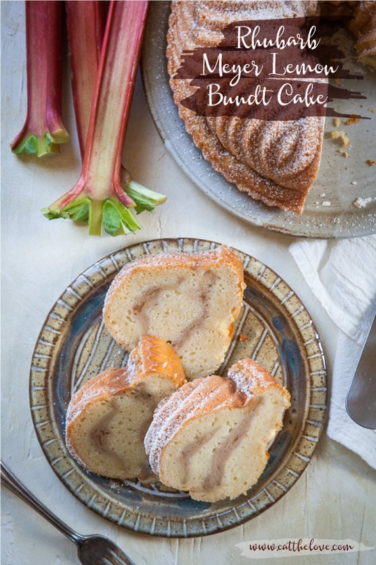 Rhubarb Meyer Lemon Bundt Cake. Photo and recipe by Irvin Lin of Eat the Love.