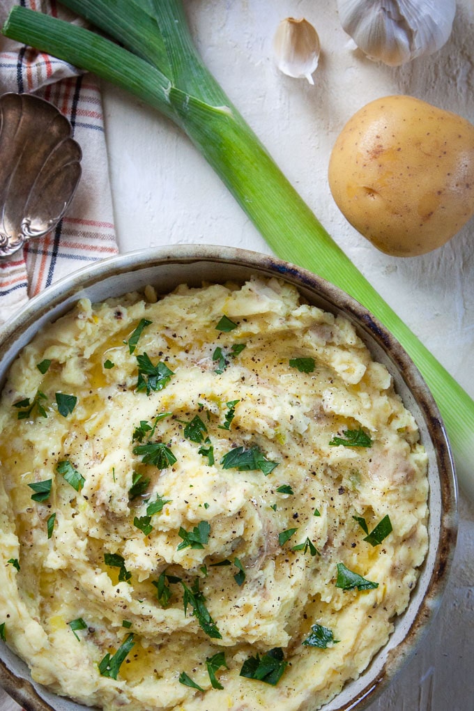 Garlic and Leek Mashed Potatoes