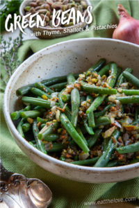 Green Beans with Thyme, Shallots and Pistachios