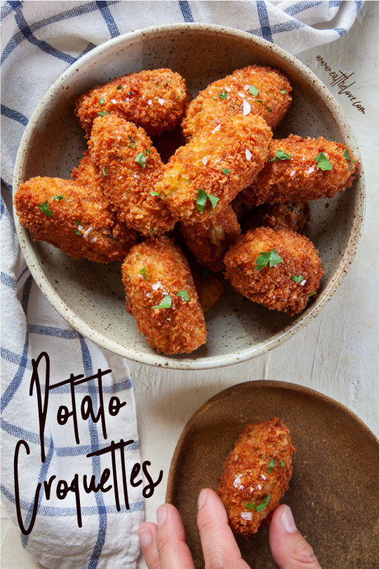 Potato Croquettes, a great way to use up leftover mashed potatoes.