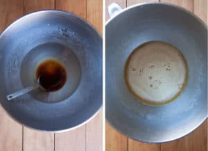dissolve the malt syrup and yeast in water, then let sit for 5 minutes to bubble to proof the yeast.