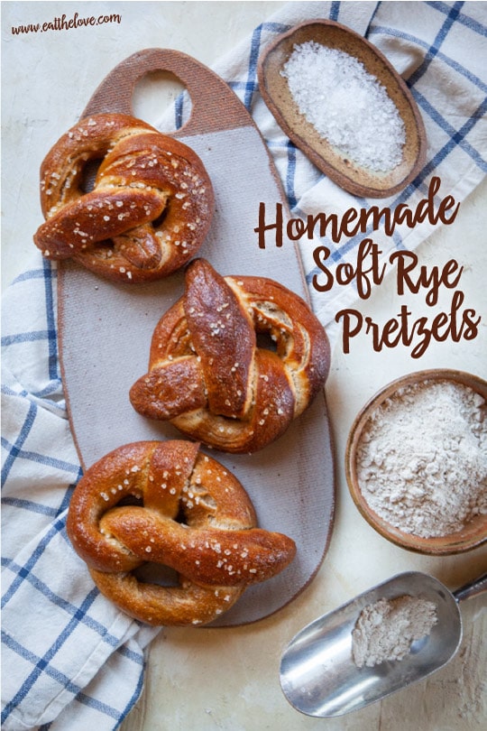 Homemade Soft Rye Pretzels