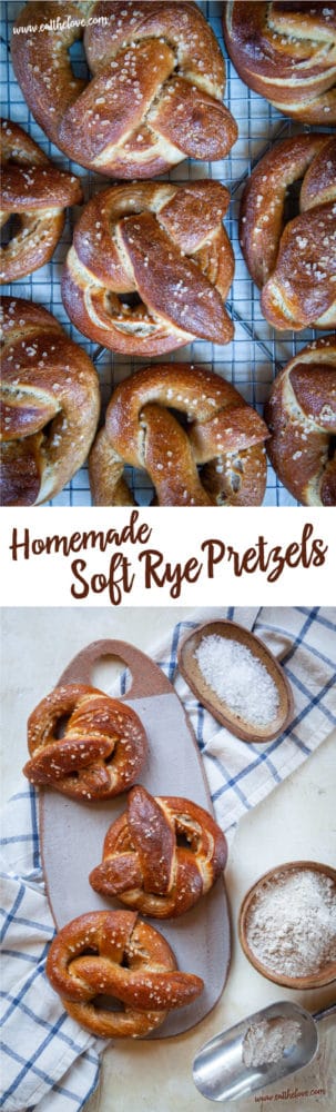 Homemade Soft Rye Pretzels Recipe! #pretzel #softpretzels #yeast #ryeflour #breadflour #recipe #baking #bread