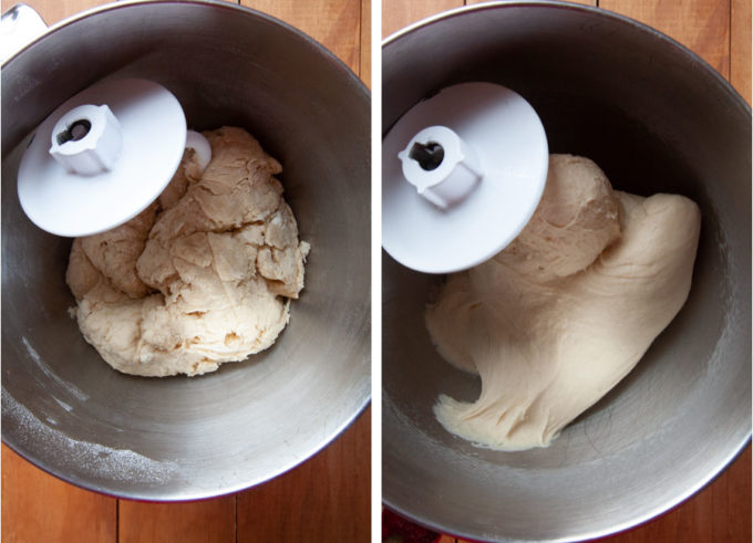 Knead the dough until it is smooth and elastic, about 5 minutes.