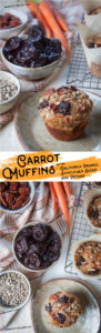 Carrot muffins with prunes, sunflower seeds and pecans. #carrots #muffins #prunes #healthy #breakfast #wholewheat #recipe