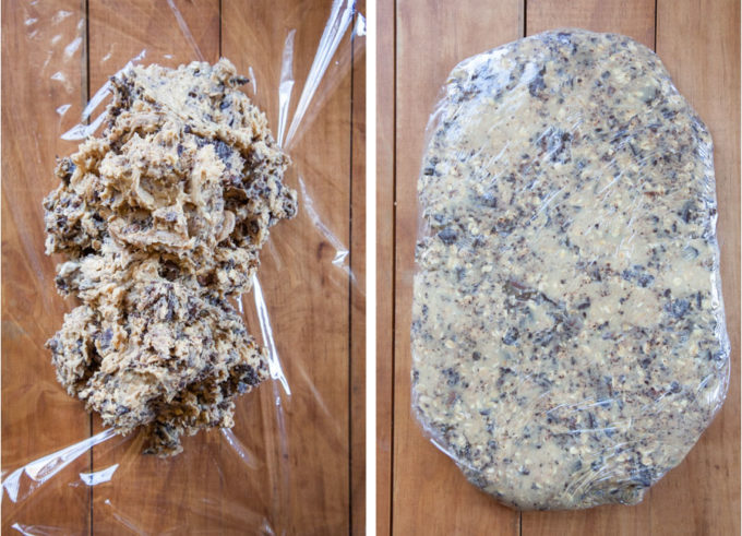 Wrap the dough in a plastic wrap and chill for 2 days in the fridge.