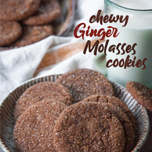 Chewy Ginger Molasses Cookies Ginger Cookies Eat the Love